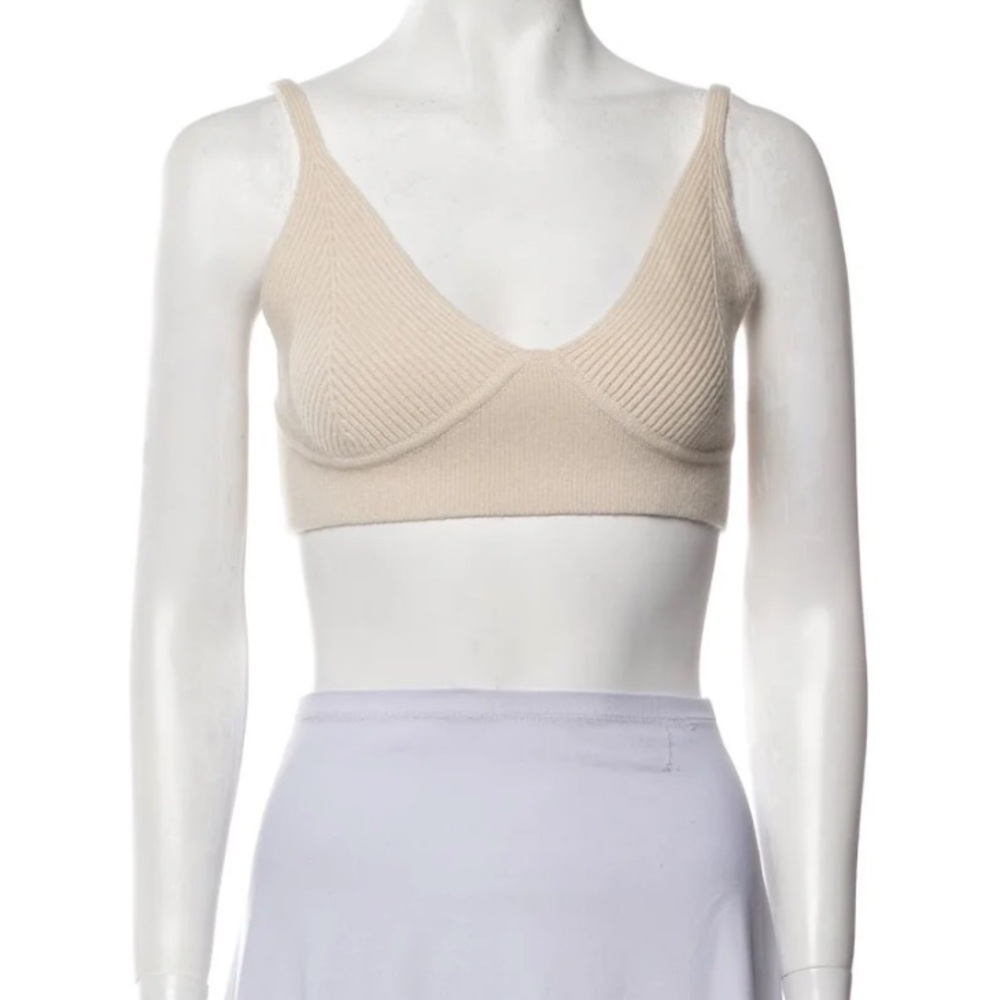 Jonathan Simkhai Beige Knit Bralette